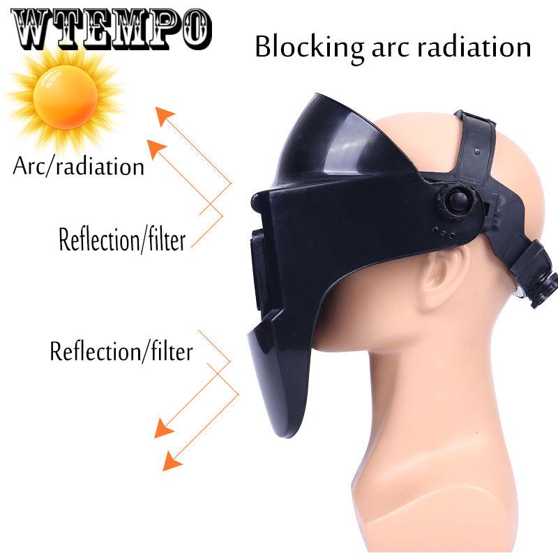 Portable  Automatic Photoelectric Welding Mask Flat Flip Half Helmet Helical Welding Helmet