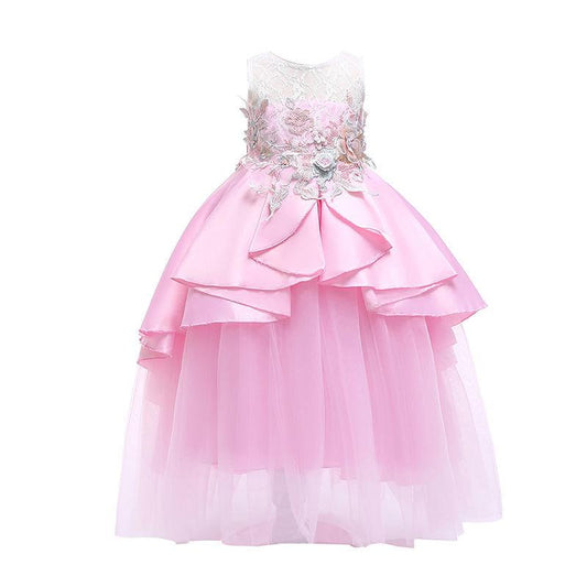 Girls' Fluffy Dresses Christmas Evening Dresses, Children's Long Skirts, European and American Style Children's Skirts