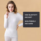 Autumn Clothing Long Trousers Suit Women's Mid-collar Half High-neck Thermal Underwear Thin Section Slimming Line Pants