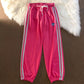 Small Sense of Design Side Strips Are Thin Harlan Tie-leg Slacks College Style Loose and Thin Trousers All-match Trousers