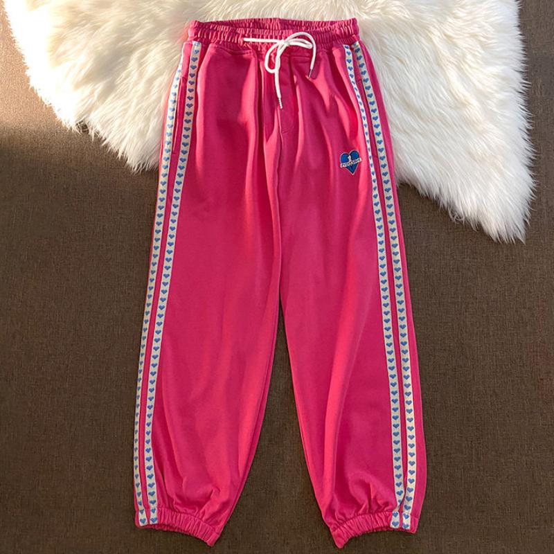 Small Sense of Design Side Strips Are Thin Harlan Tie-leg Slacks College Style Loose and Thin Trousers All-match Trousers