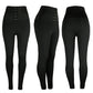 Women's High Waist Button Casual Pants Black Skinny Leggings Pencil Pants Thin Fitness Jogging Wear Yoga Pants
