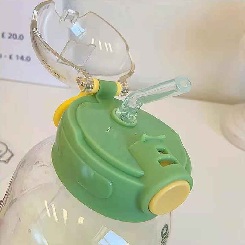 Water Bottle 600ml Plastic Straw Water Cup High Temperature and Drop Resistant Portable Water Bottle