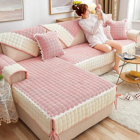 Modern Minimalist Sofa Cushion Four Seasons General Non-slip Fabric Sofa Cover Cover High-end Thick Cushion Cover Cloth Backrest Towel