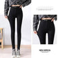 Double-button Shape Leggings Winter Slim Leggings Plus Velvet Thickening Outer Wear Solid Color Warm Stretch Leggings