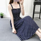 Bohemian Slim and Fresh Suspender Wrapped In Chest Floral Chiffon Dress Women's Summer Vacation Beach Skirt