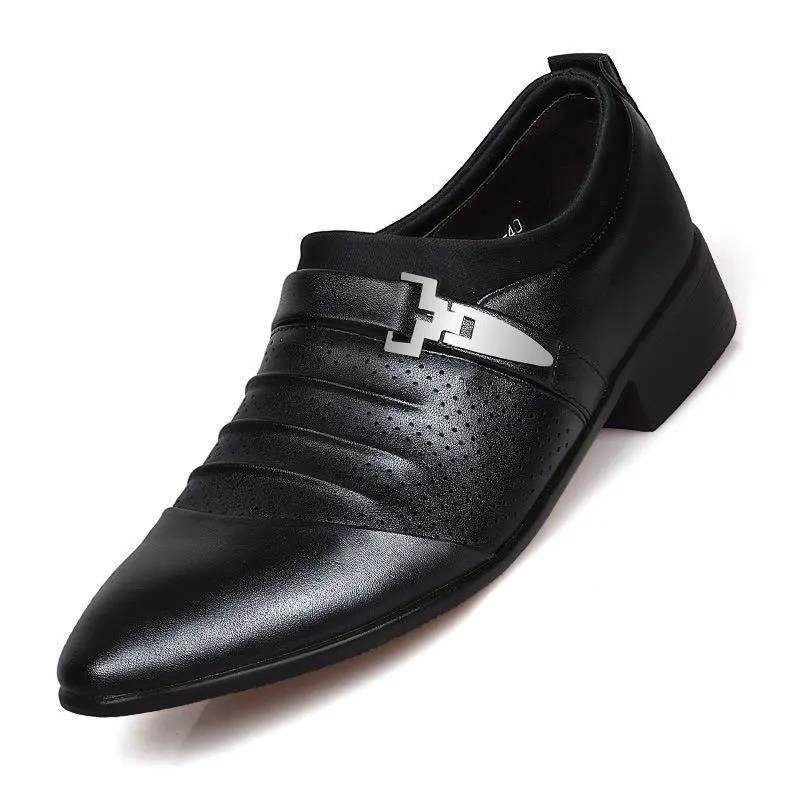 Men Dress Shoes Personality Wedding Shoes Men Flats Leather Oxfords Formal Shoes