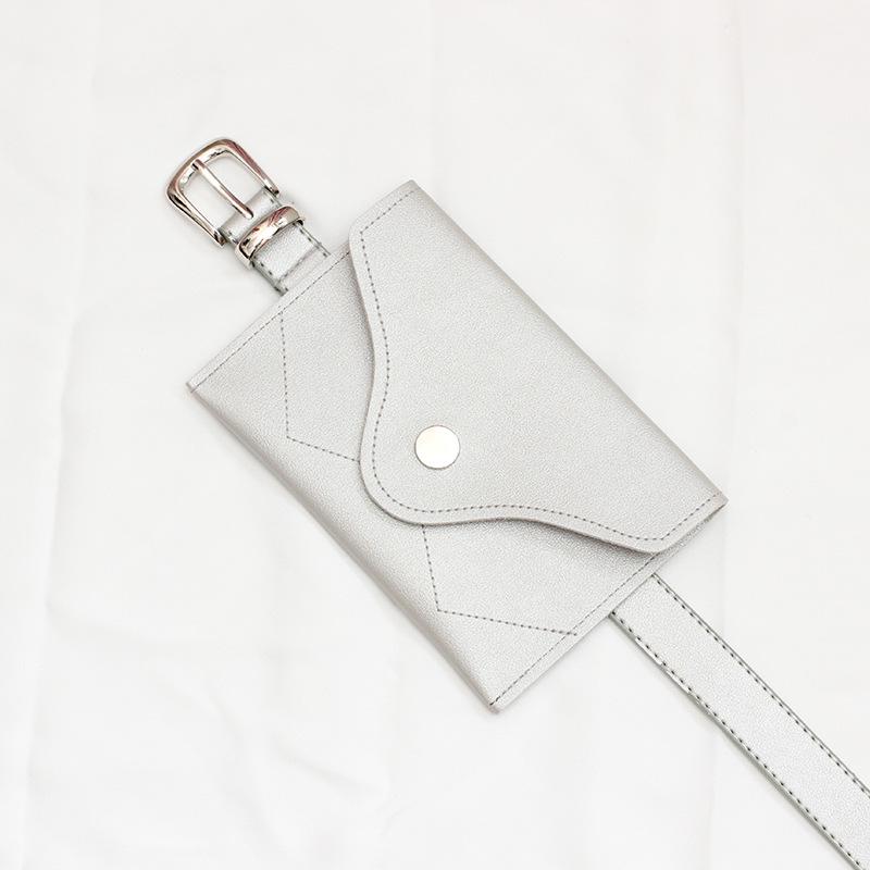 Fashion women leather waist bag mini mobile phone bag big waist belt belt pu belt