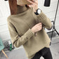 Autumn and Winter Women's Sweaters Female Students Short High-necked Loose Korean Version of Wild Long-sleeved Bottoming Shirt
