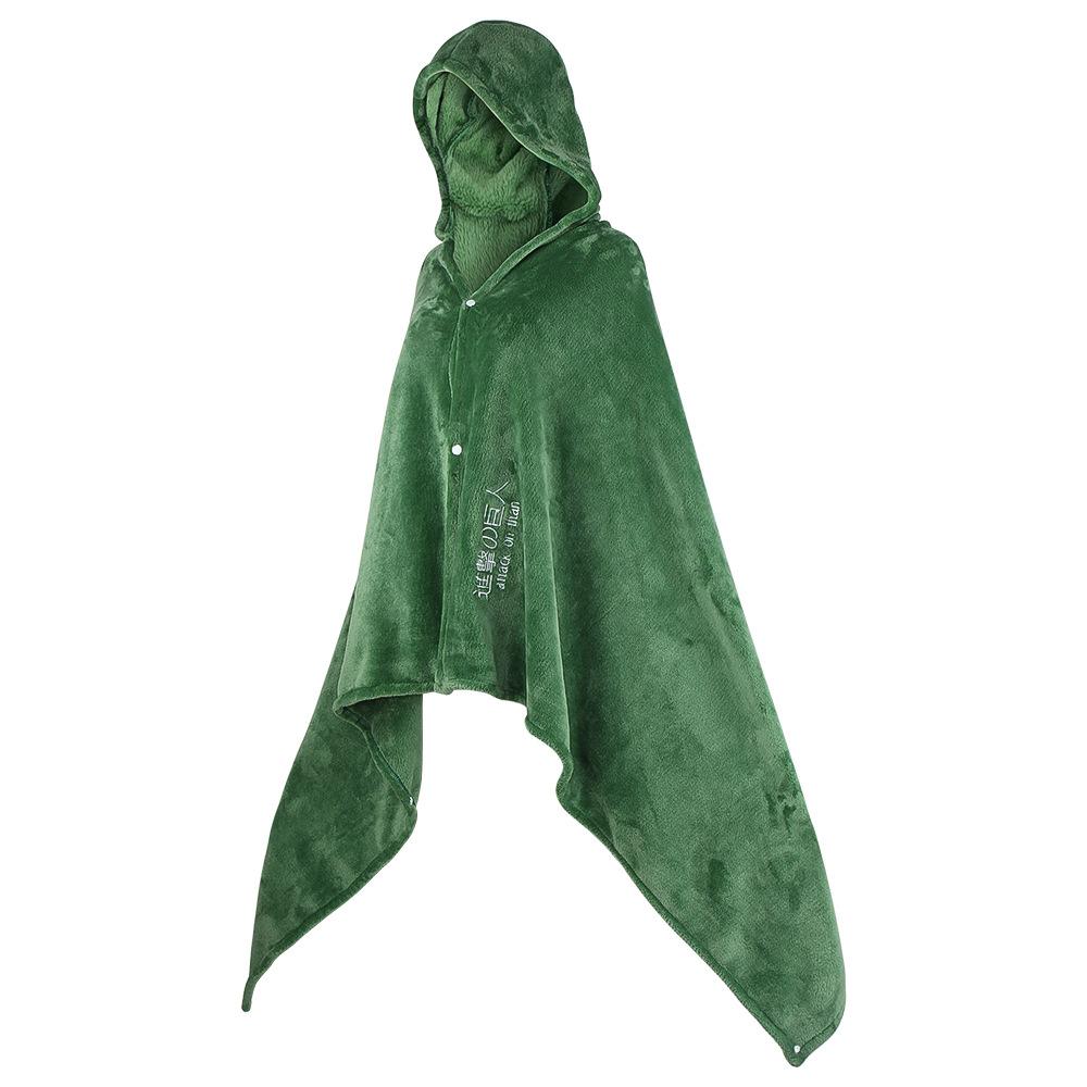 Attack on Titan Hoodie Cape Plush Blanket Anime Throw Shingeki No Kyojin Scouting Legion Cosplay Cloak Anime Blanket