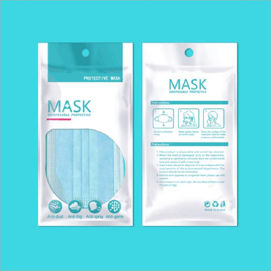 Disposable masks 3 Layer Non-woven Filter breathable dustproof Disposable Mouth Mask for adult