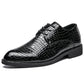 Men's Shoes Alligator British Pointed Men's High Heeled Shoes Personality Heightening Shoes Hair Stylist European Men's Shoes