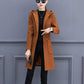 V-neck Slim Wool Jacket Women Casual Long Windbreaker Soft Comfortable Coat Boutique Parka Spring