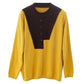 Autumn Women's Round Neck Knitted Tops Women Loose Slim Fit Color Matching Sweater Women's Long-sleeved  Design Sense