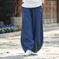 Linen Cotton Pants Linen Long Pants Wide Leg Pants Full Length Harem Pants Loose Maxi Trousers Fall Spring Long Plus Size Pants