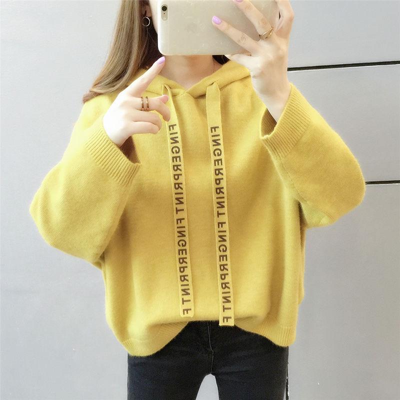 Knitwear Women's Hoodie Sweater Autumn Winter New Sweater Loose Top Joker