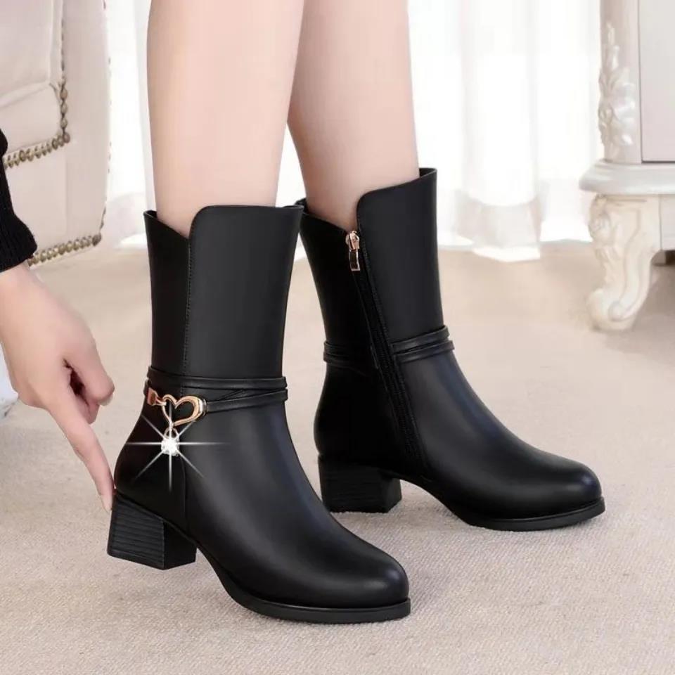 Winter Plus Velvet Thick Cotton Shoes Comfortable and Warm Martin Boots Soft Soled Ankle Boots