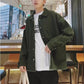 Solid Color Cotton Lapel Work Jacket Men's Loose Korean Style Trend All Match Casual Cardigan Jacket Sweatshirt