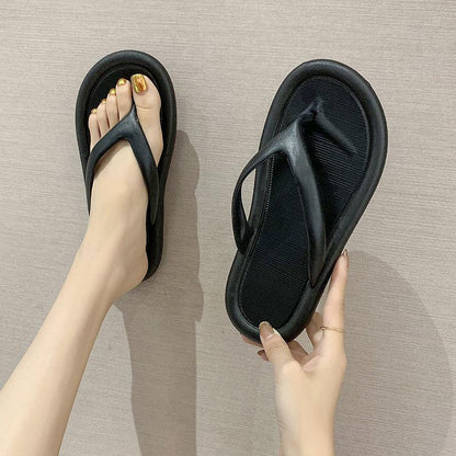 Flip-flops Women Wear Flat-bottomed Non-slip Flip Flops Outside Summer Outdoor Beach Sandals Slippers