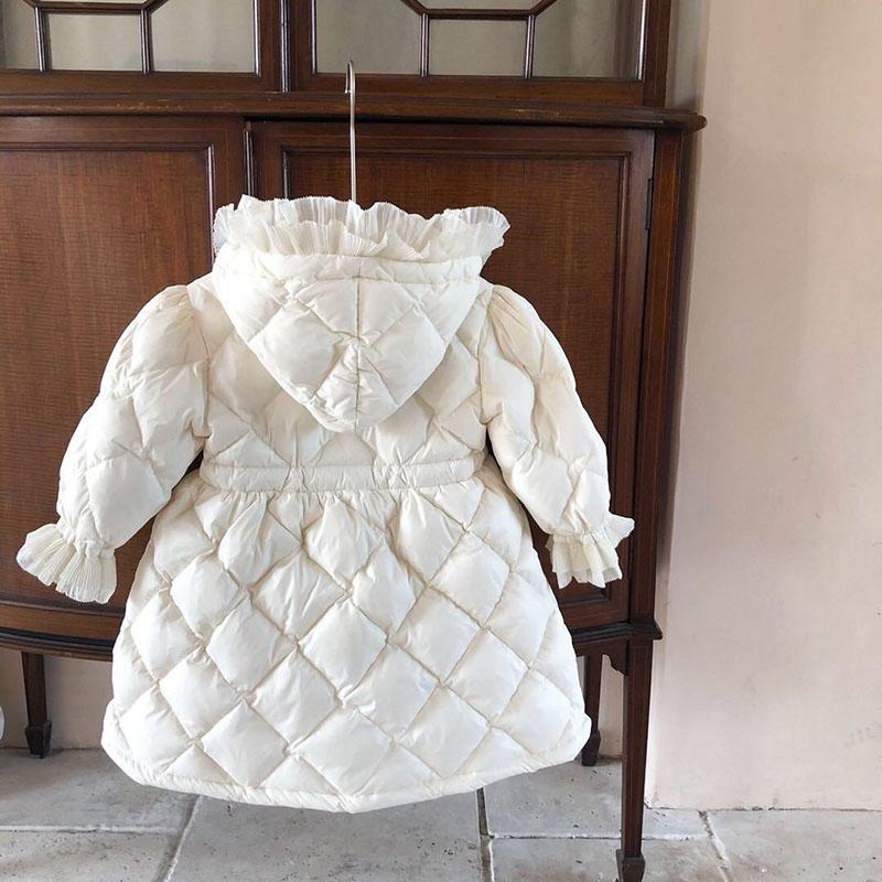 Winter Windproof Warmth Thick Coat Silk Cotton Side Collar Girls Cotton Jacket