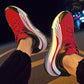 Shoes Men's Air Cushion Heightening Shoes Large Size Shock-absorbing Reflective Men's Shoes Student Sports Running Shoes