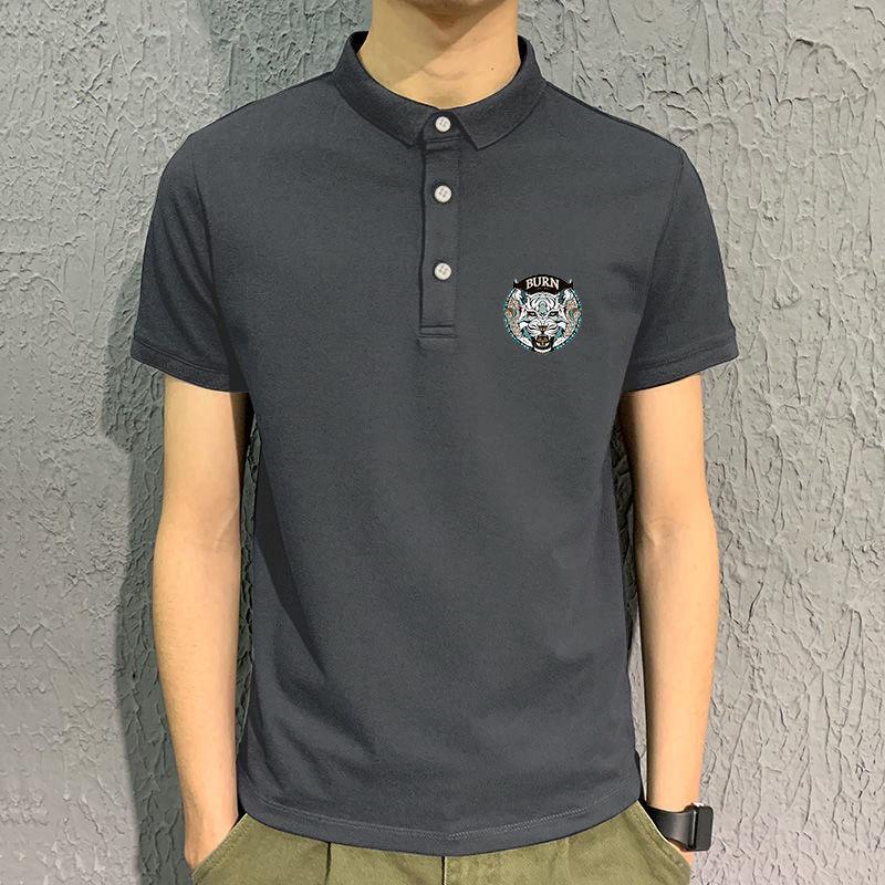 Summer New Lapel T-shirt Youth Short-sleeved POLO Shirt Men's Shirt