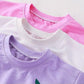 2PCS Children Clothing Set Spring Summer Girls Suits Printing Letter Cherry Short Sleeve Tops + Pants Clothing Set