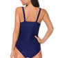 One-piece Swimsuit Women's Vitality Gradient Contrast Color Conservative Cover Belly Open Back One-piece Swimming Wear