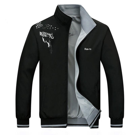 Autumn Mens Jacket Stand Collar Windbreaker Male Blue Baseball Jackets Casual Bomber Plus Size L-5XL