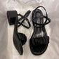 Summer Fairy Style Fashion All-match High-heeled Shoes Women's Thick Heel Buckle Belt with Skirt Fashion Sandals