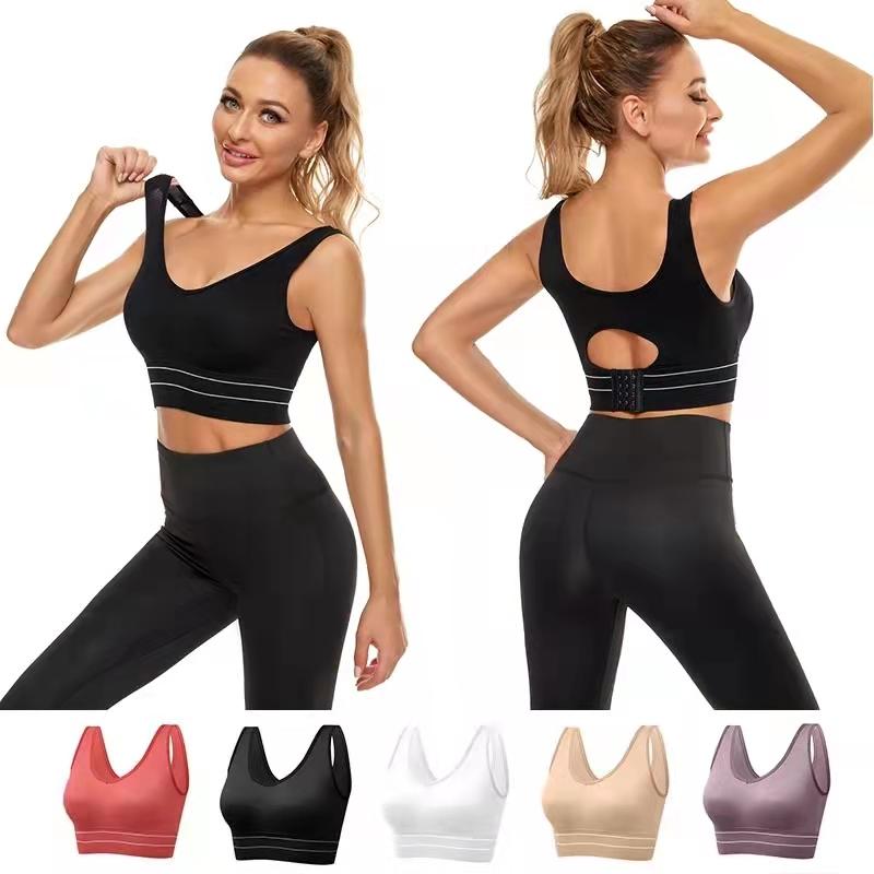 Sports Bra Women Yoga Crop Top Shockproof Push Up Underwear Fitness Bras Athletic Vest Gym Shirt Sport Sportswear