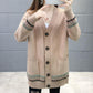 Spring and Autumn Knitted Cardigan Sweater Mid-length Casual Top Loose Outer Wear Women's Jacket