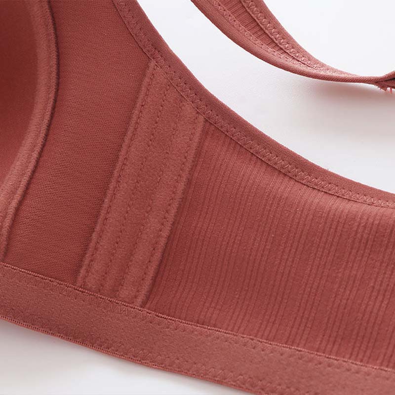 Large Size No Steel Ring Bra Breathable Fashion Jacquard Comfortable Thin Section Gathering Beautiful Back Underwear Ladies Bra