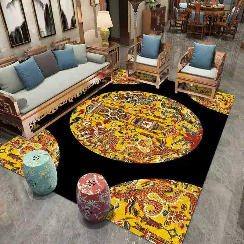 Chinese Style Living Room Sofa Carpet Bedroom Bedside Study Carpet Large Area Covered with Carpet