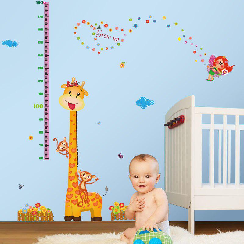 [sticker ]Cartoon Giraffe Height Wall Stickers For Kids Rooms Nursery Children Bedroom Decals Vinyl
