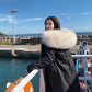 Winter Coat Shawl Jacket Hood Faux Fur Scarf Collar Overcoat Necks Down Coat Accessories