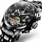 Luxury Brand Automatic Machinery Watches Men Leather Waterproof Business Watch Men Quartz Clock Man