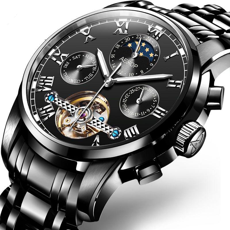 Men's Watches Business Machinery Automatic Clock Luxury Tourbillon Watch Men Military Sport