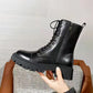 Leather Snow Boots Women's New Winter Wild Plus Velvet Cotton Shoes Net Red Martin Boots Women's Short Boots Thin Cotton Boots