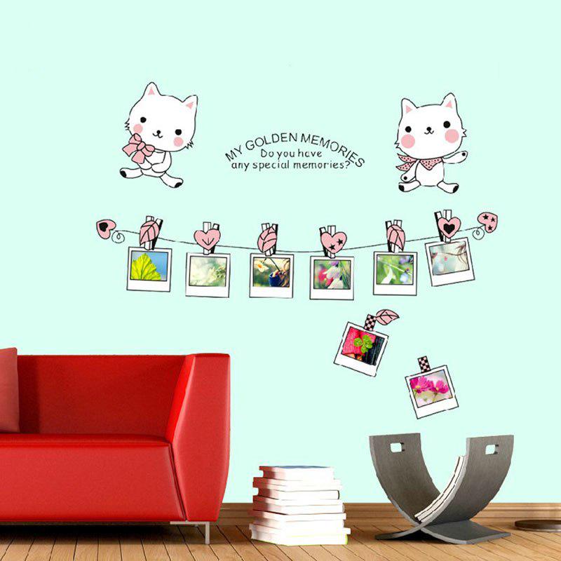 Cute Cat Photo Album Wall Stickers Photo Frame Family Memory Wall Decals Home Decor For Kids Room Nu