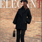 Loose Black Woolen Coat Mid-length Woolen Coat Autumn  Winter Thick Double-breasted Pea Coat