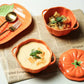 Japanese-style Cute Pumpkin Steamed Bowl Home with Cover Stewed Ceramic Double Ear Soup Bowl of Children's Creative Food Bowl