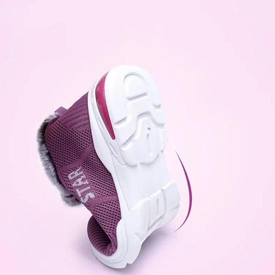 Women's Winter Breathable Flat Cotton Shoes Female Plus Size Plush Thickened Soft Sole Anti Slip Cotton Shoes