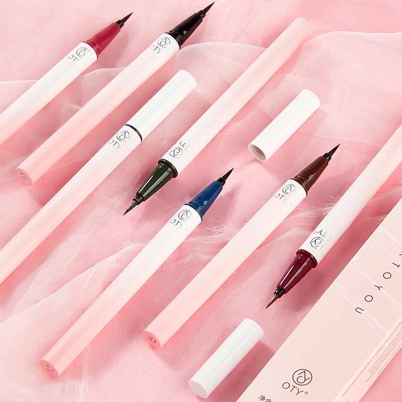 [Net red same color eyeliner] Quick-drying Waterproof Sweatproof Non-stick Lasting Brown Fine