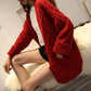 Autumn and Winter Sweater Cardigan Loose and Versatile Lazy Style Thick Knit Sweater Top