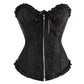 Sexy Lace Up Satin Corset Cup Lingerie Side Overbust Corset and Bustier Party Bow Halter Corset