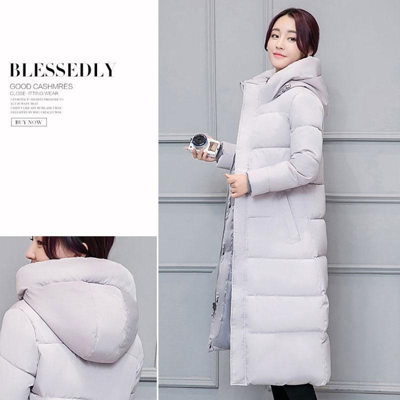 Women's Cotton-padded Winter Jacket Cotton-padded Jacket Mid-length Over The Knee Korean Thick Loose Padded Coat