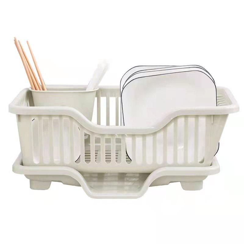 Large Drain Rack Kitchen Dishes Chopsticks Drain Rack Sink Drain Basket Home Organizer Hollow Basket Square Drain Pan Bowl Holder Tray Storage Basket
