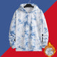 Fleece Sweater Men's Trendy Hooded Loose Dyeing Autumn and Winter Trend All-match Handsome Sweater