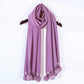 Autumn and Winter Cashmere Warm Scarf Ladies Long Thickened Fur Ball Tassel Scarf Shawl Solid Color